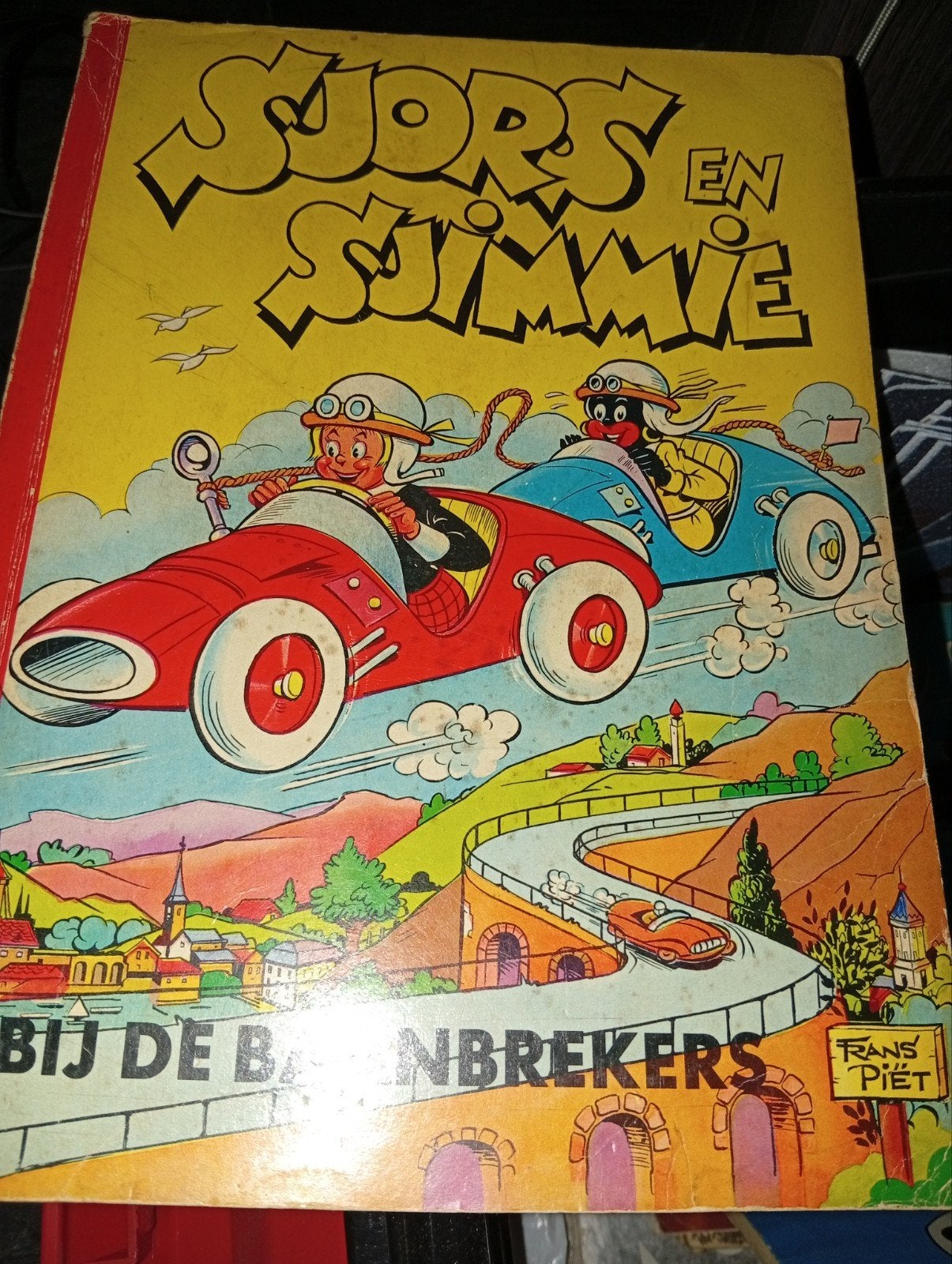 Sjors en Sjimmie: Bij de baanbrekers (Oud stripboek), Boeken, Eén stripboek, Ophalen of Verzenden, Gelezen, Frans Piët