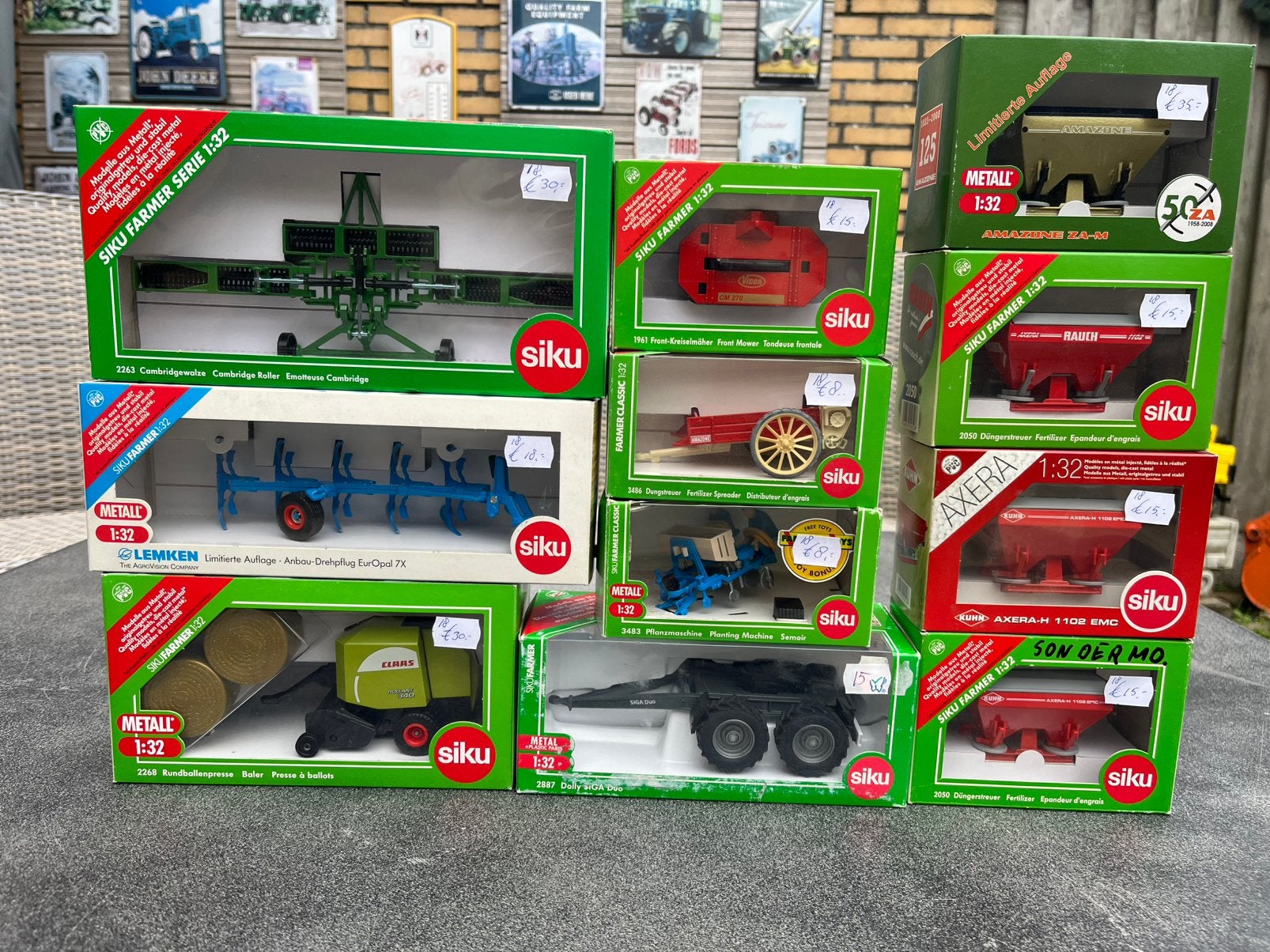 Partij Siku werktuigen Lemken Claas Rauch Amazone Kuhn, Ophalen of Verzenden, Nieuw, Tractor of Landbouw, SIKU