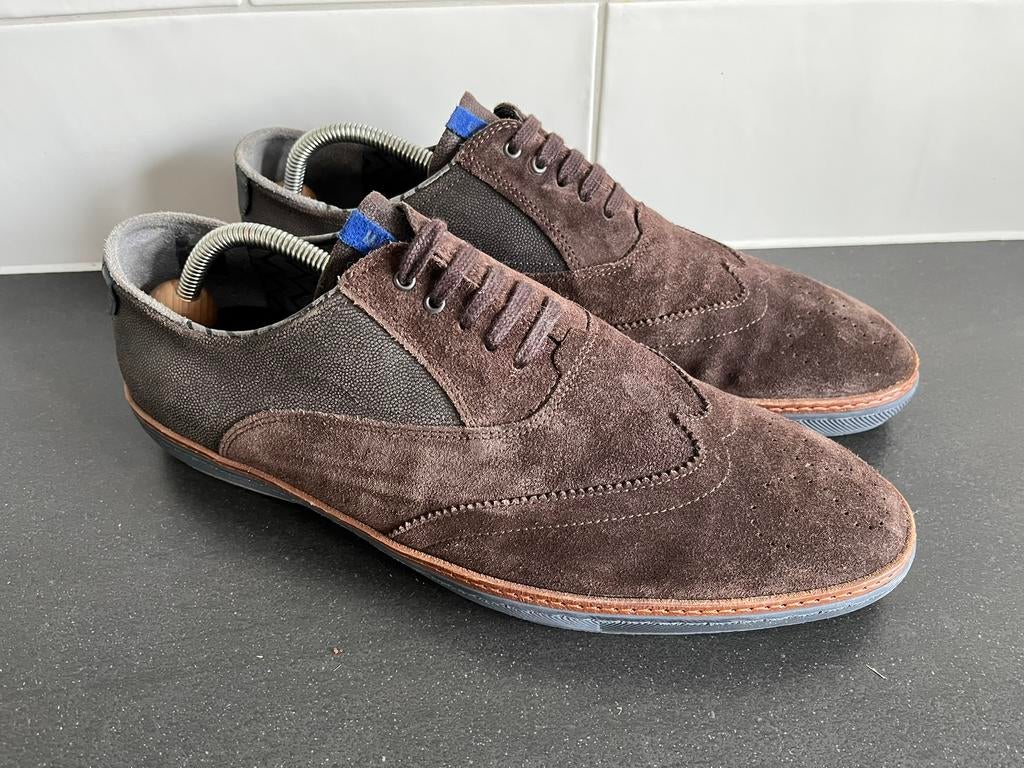 Floris van Bommel sneakers maat 9.5 / 43.5 H, Floris van Bommel, Bruin, Floris van Bommel, Floris van Bommel