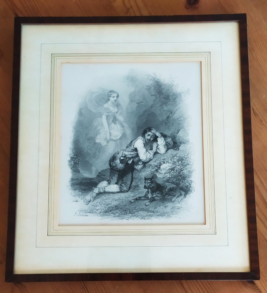 Reproductie Frédéric Sorrieu, Ophalen of Verzenden, Gebruikt, Minder dan 50 cm, Schilderij