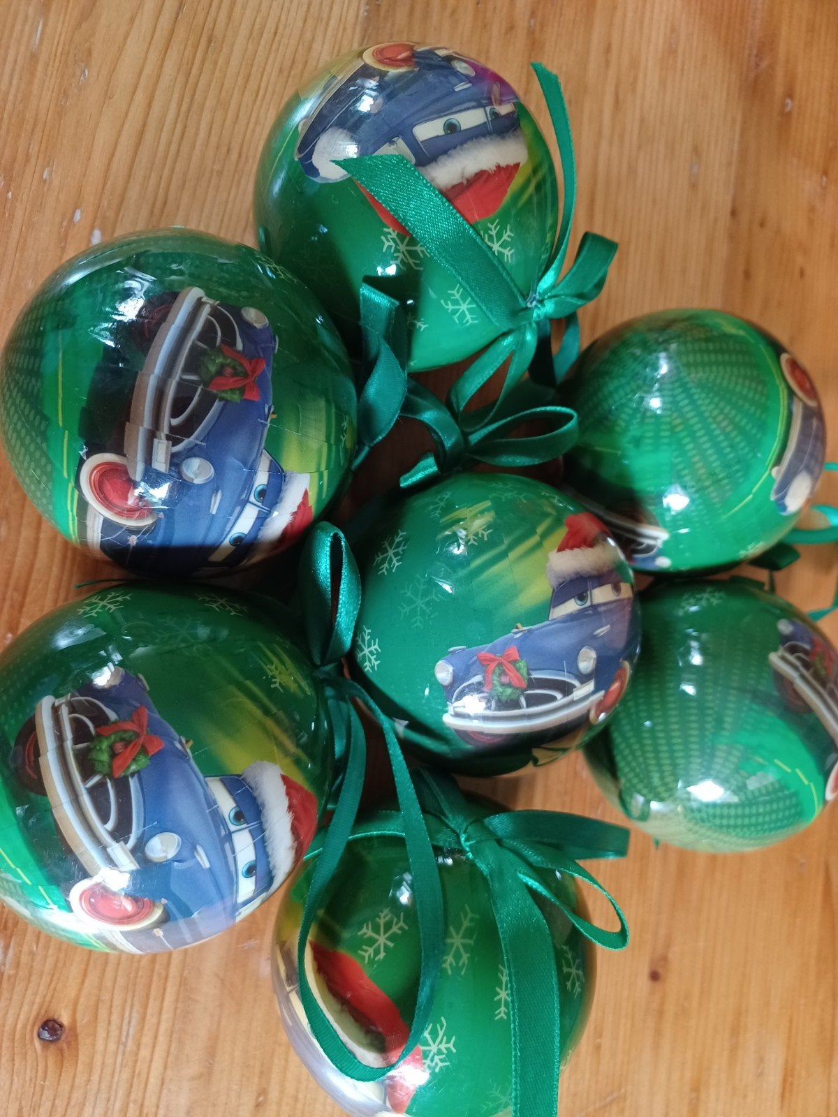 Doc hudson cars pixar 7 stuks kerst bal kerstballen, Ophalen of Verzenden