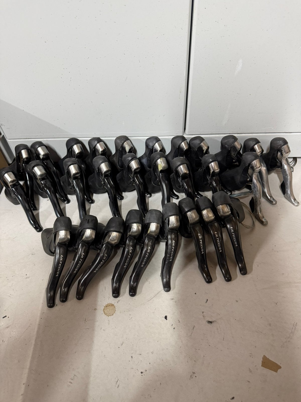 Partij Shimano 105/Ultegra shifters, Shimano, Ophalen of Verzenden, Zo goed als nieuw, X