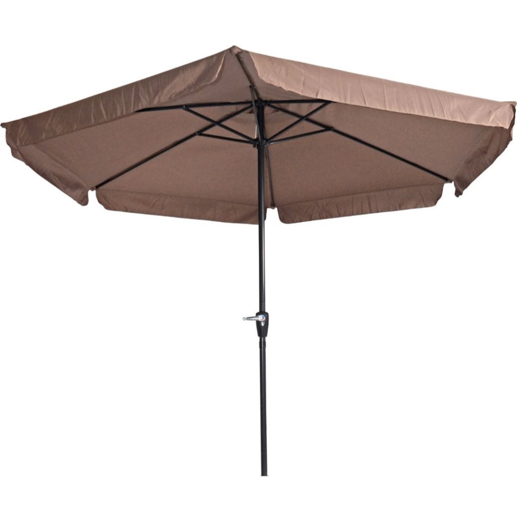 Parasol 300cm taupe kleur, nieuw, Ophalen of Verzenden, Nieuw, 2 tot 3 meter, Stokparasol