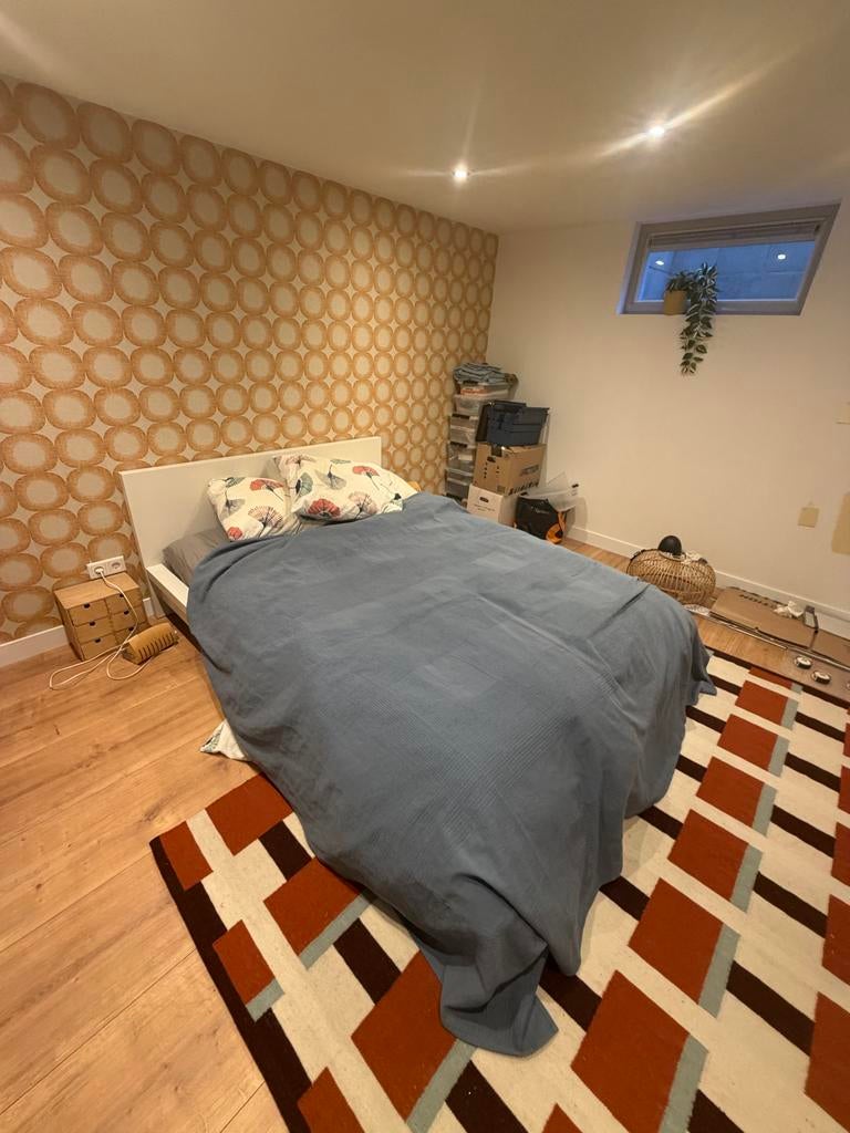 Ikea Malm bed wit - Tweepersoons, Huis en Inrichting, Slaapkamer | Bedden, Ophalen, Gebruikt, Wit, Tweepersoons
