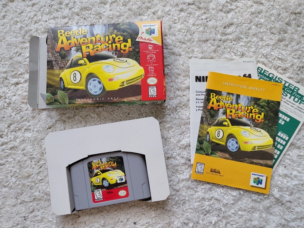 Beetle Adventure Racing N64 - USA NTSC - CIB - Getest, Gebruikt, 1 speler, Racen en Vliegen, Ophalen of Verzenden