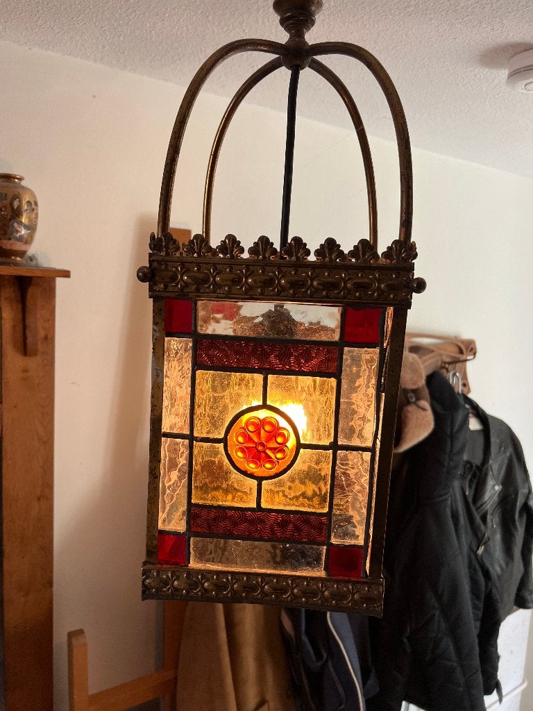 Diverse antieke glas in lood ITEMS, Ophalen of Verzenden