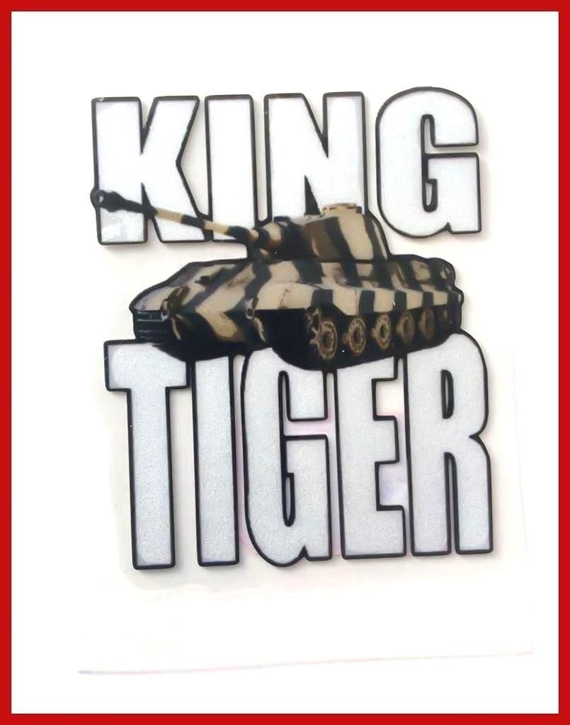 TANK KING TIGER Duitsland Vinyl Sticker Decal, Verzenden, Duitsland, Foto of Poster