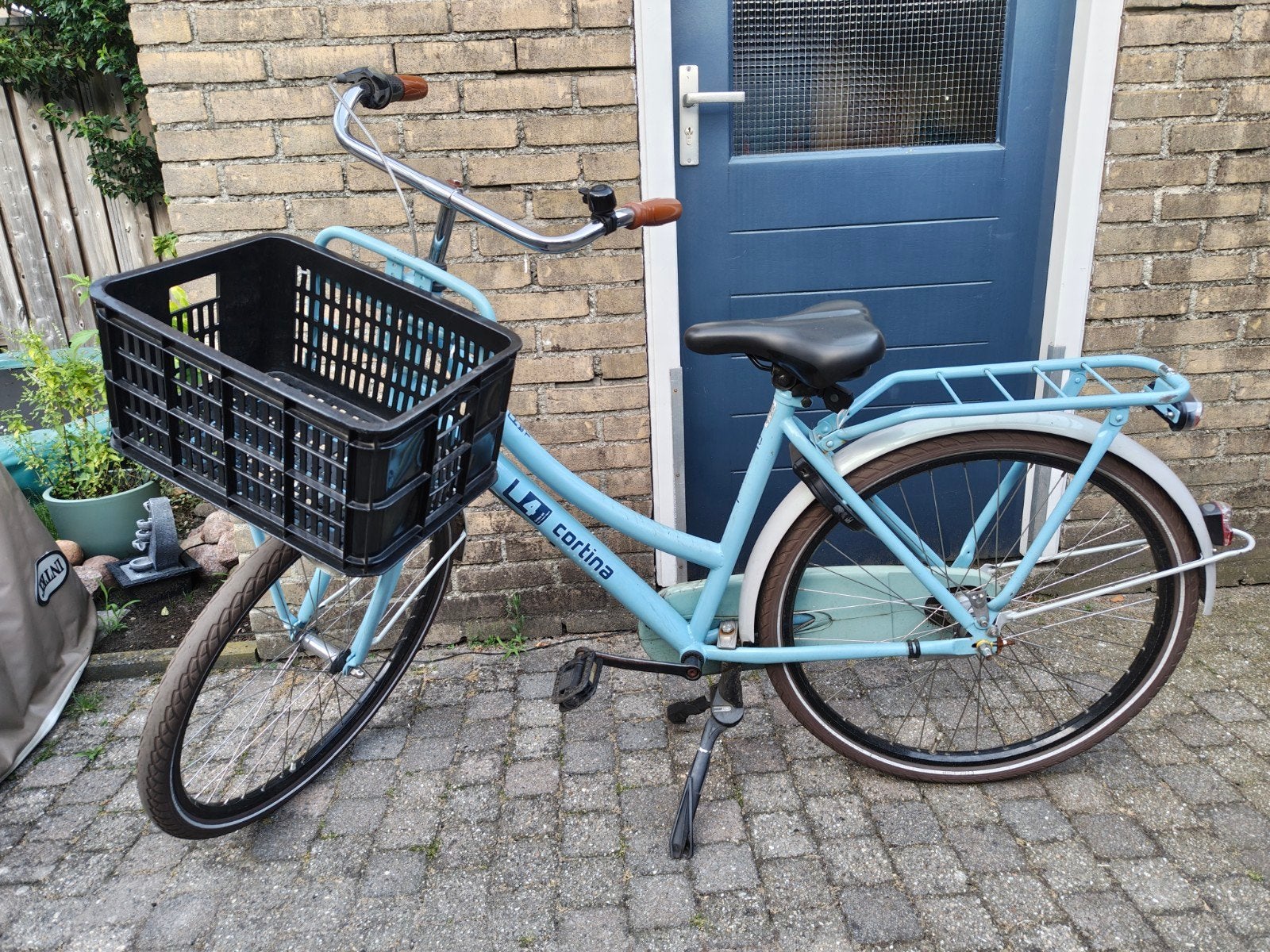 Cortina Meisjes fiets, Fietsen en Brommers, Fietsen | Bakfietsen, Terugtraprem, Gebruikt, 1 kind, Ophalen