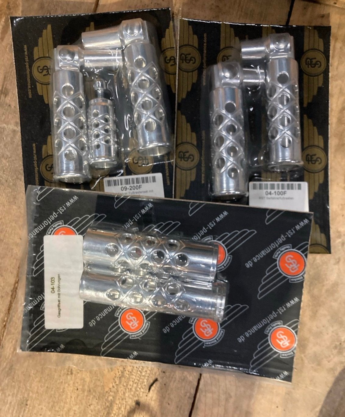 Nieuwe set RST billet handvaten en pegs, Motoren, Ophalen of Verzenden, Nieuw