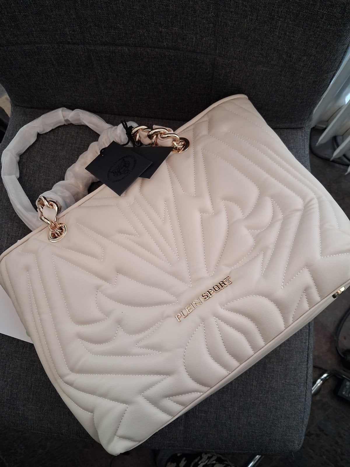 Philipp Plein, Plein sport, handtas nieuw met labels, Ophalen of Verzenden, Nieuw, Beige, Handtas