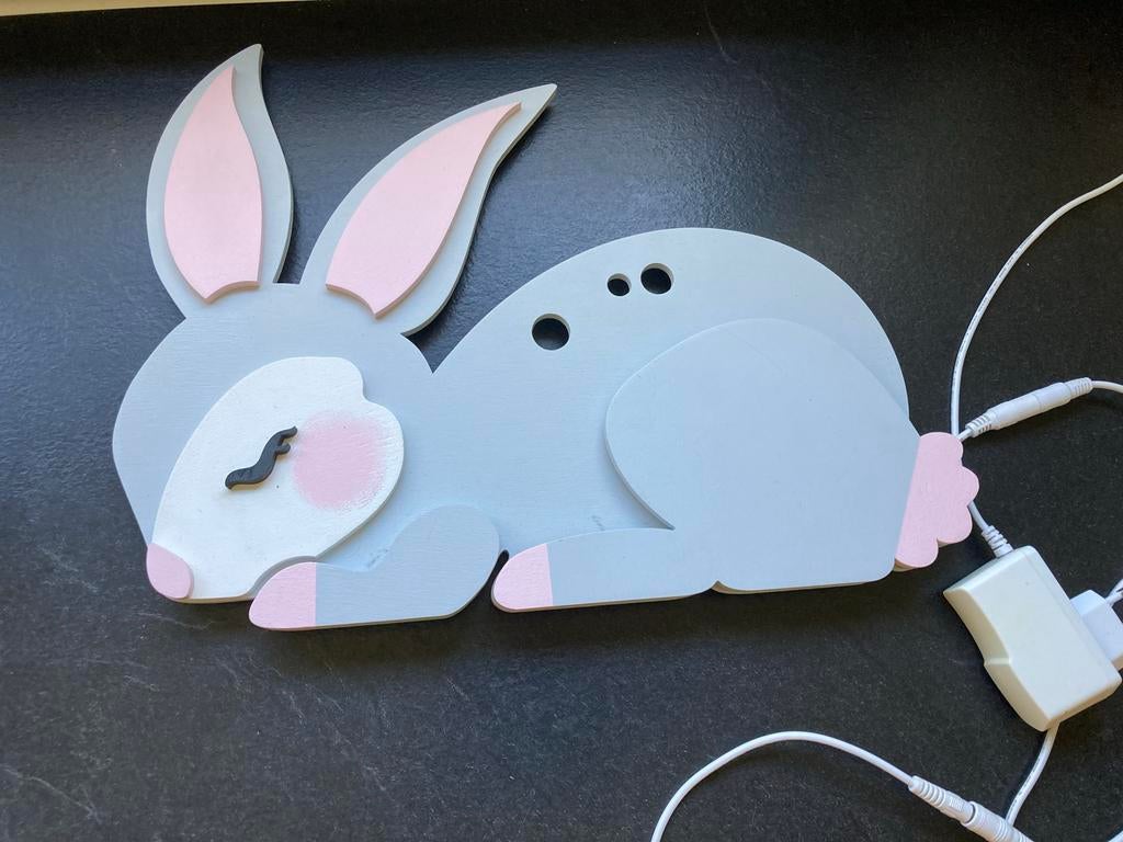 Leuk konijnen lampje voor de kinderkamer, Kinderen en Baby's, Kinderkamer | Inrichting en Decoratie, Ophalen, Gebruikt, Lamp
