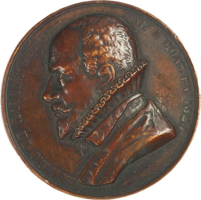 België penning 1846 Roland de Lassus Jouvenel VF+, Ophalen of Verzenden, Overige materialen, Buitenland
