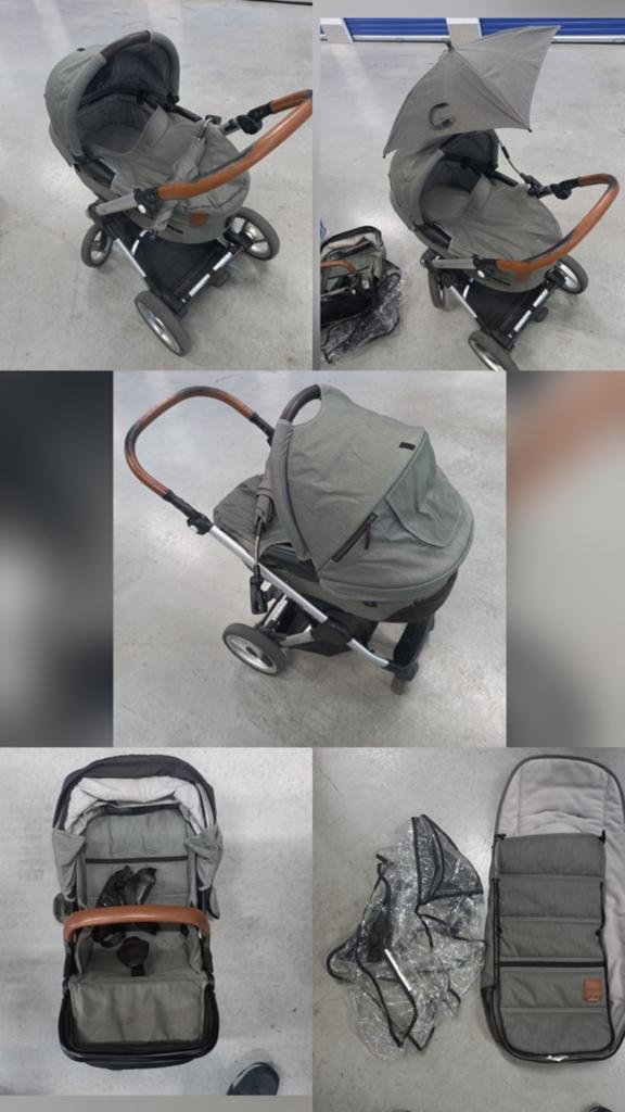 Mutsy kinderwagen met reiswieg en regenhoes - Roparun, Ophalen