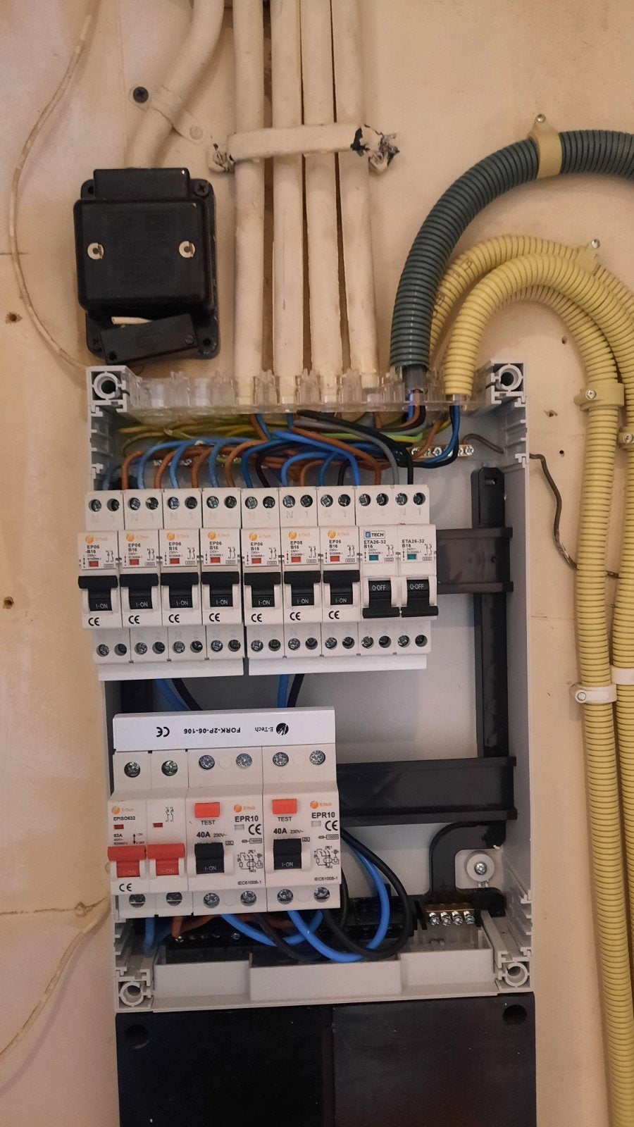 Groepenkast 8 groepen, 2x aardlekschakelaar, hoofdschakelaar, Doe-het-zelf en Verbouw, Ophalen of Verzenden