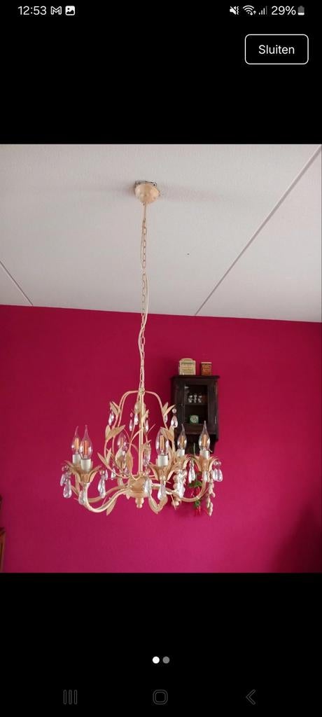 Kroonluchter lamp, Ophalen, Zo goed als nieuw, Metaal