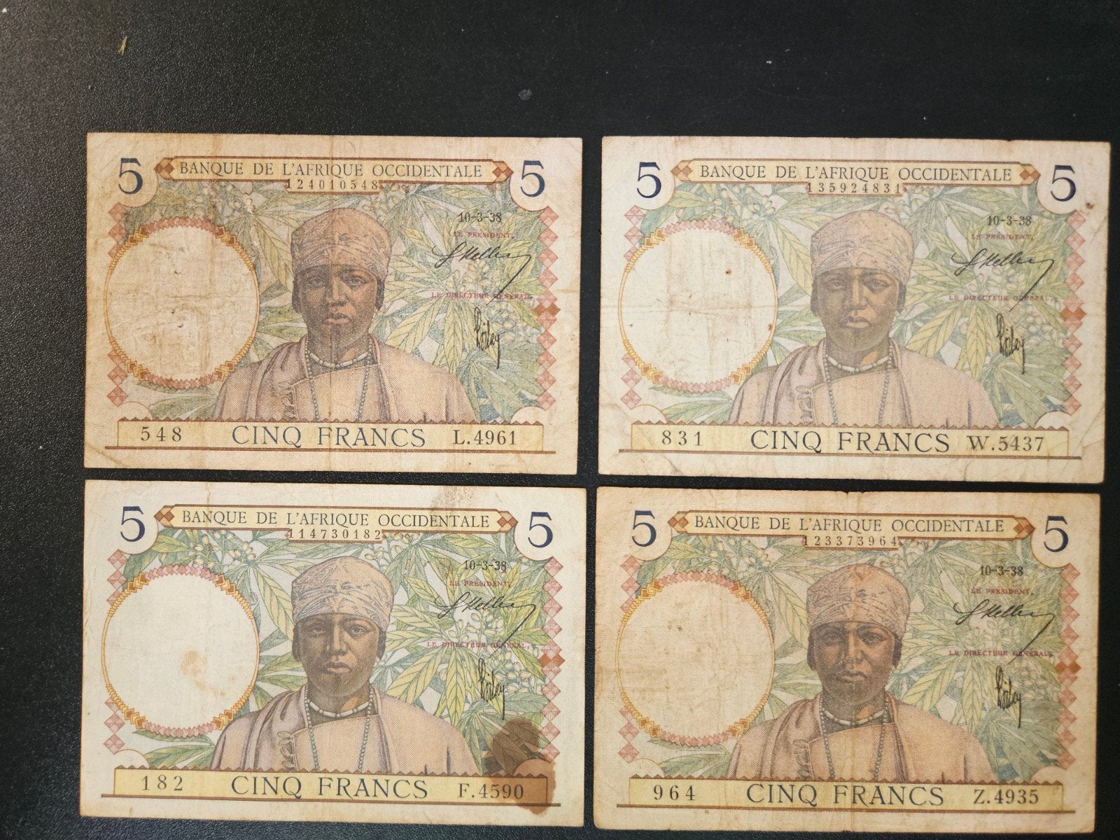 Frans West Afrika pick 21 1938 per stuk, Postzegels en Munten, Bankbiljetten | Afrika, Ophalen of Verzenden, Overige landen, Los biljet