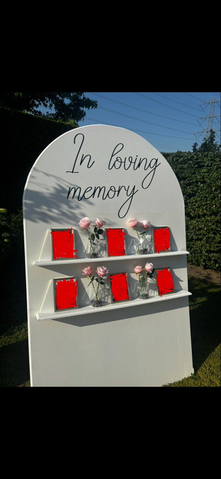 In Loving Memory Gedenkbord Bruiloft, Ophalen, 180 cm, Zo goed als nieuw, Fotobord