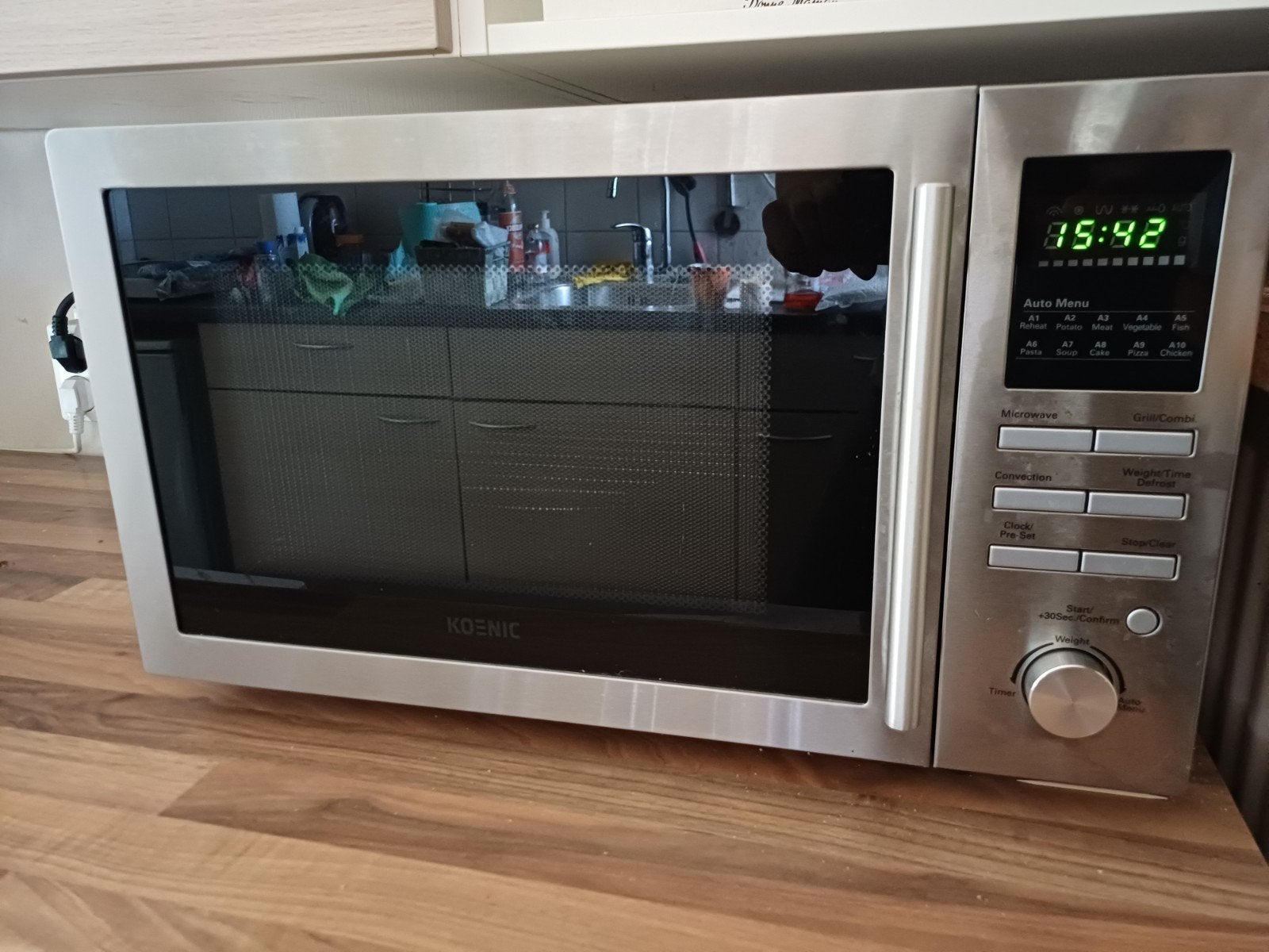Koenic KMWC 2524 DS Combimagnetron met Grill en Hete Lucht, Witgoed en Apparatuur, Magnetrons, Ophalen, Hete lucht, Draaiplateau