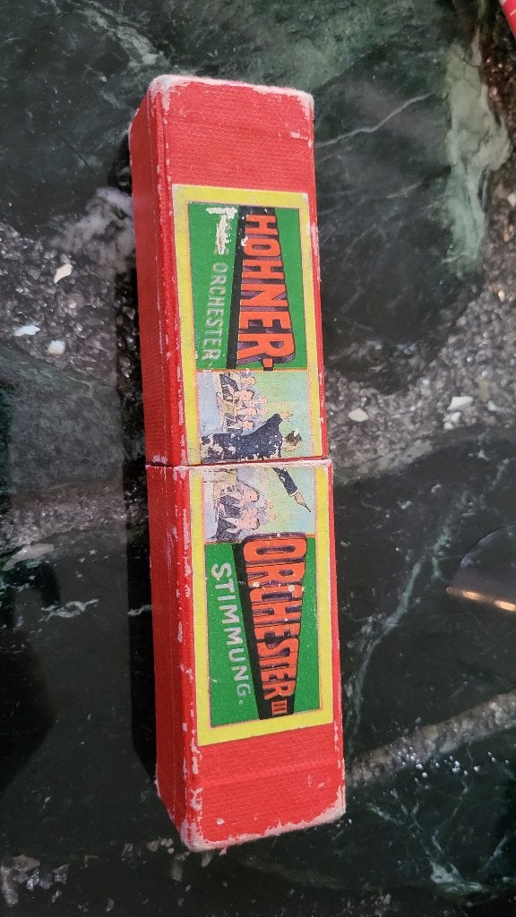 Unieke Hohner Vereinst-Harmonika Orchester (1937+) topstaat, Ophalen of Verzenden, Gebruikt, C-mondharmonica, Met koffer of doosje
