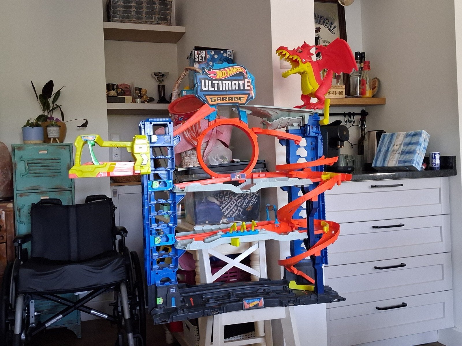 Hot Wheels Ultimate Garage Racebaan met Draak, Ophalen, Hot Wheels, Racebaan, Gebruikt