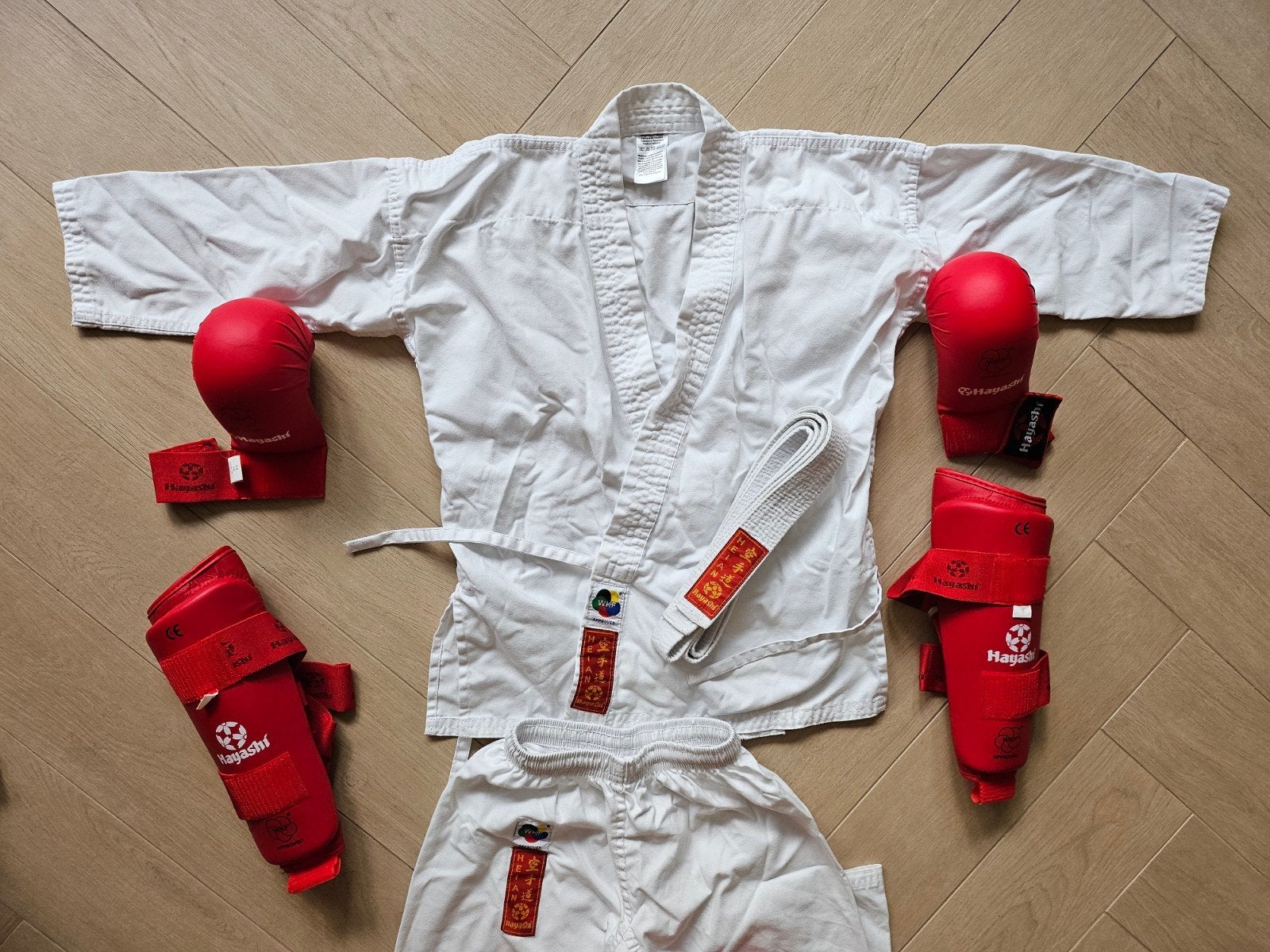 Hayashi Karate Pak Maat 140 met Bescherming, Ophalen, Gebruikt