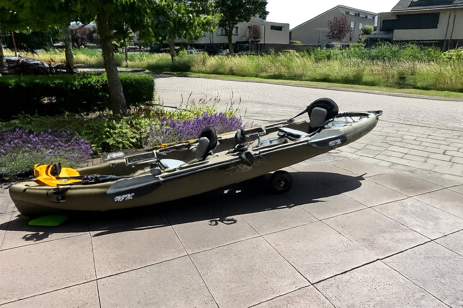 Hobie Mirage Oasis tandem 2-persoons – 2x MirageDrive compl, Watersport en Boten, Ophalen, Gebruikt, Met peddels, Kajak