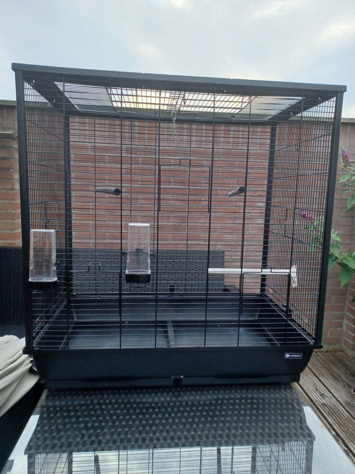 Zwart metalen,nette vogelkooi., Ophalen, Zo goed als nieuw, Metaal, Vogelkooi