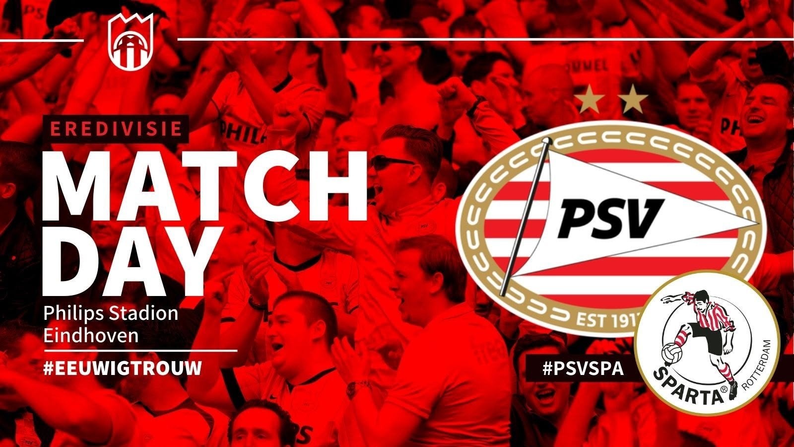 1kaart psv-sparta in het sfeervak W of X (oost).
