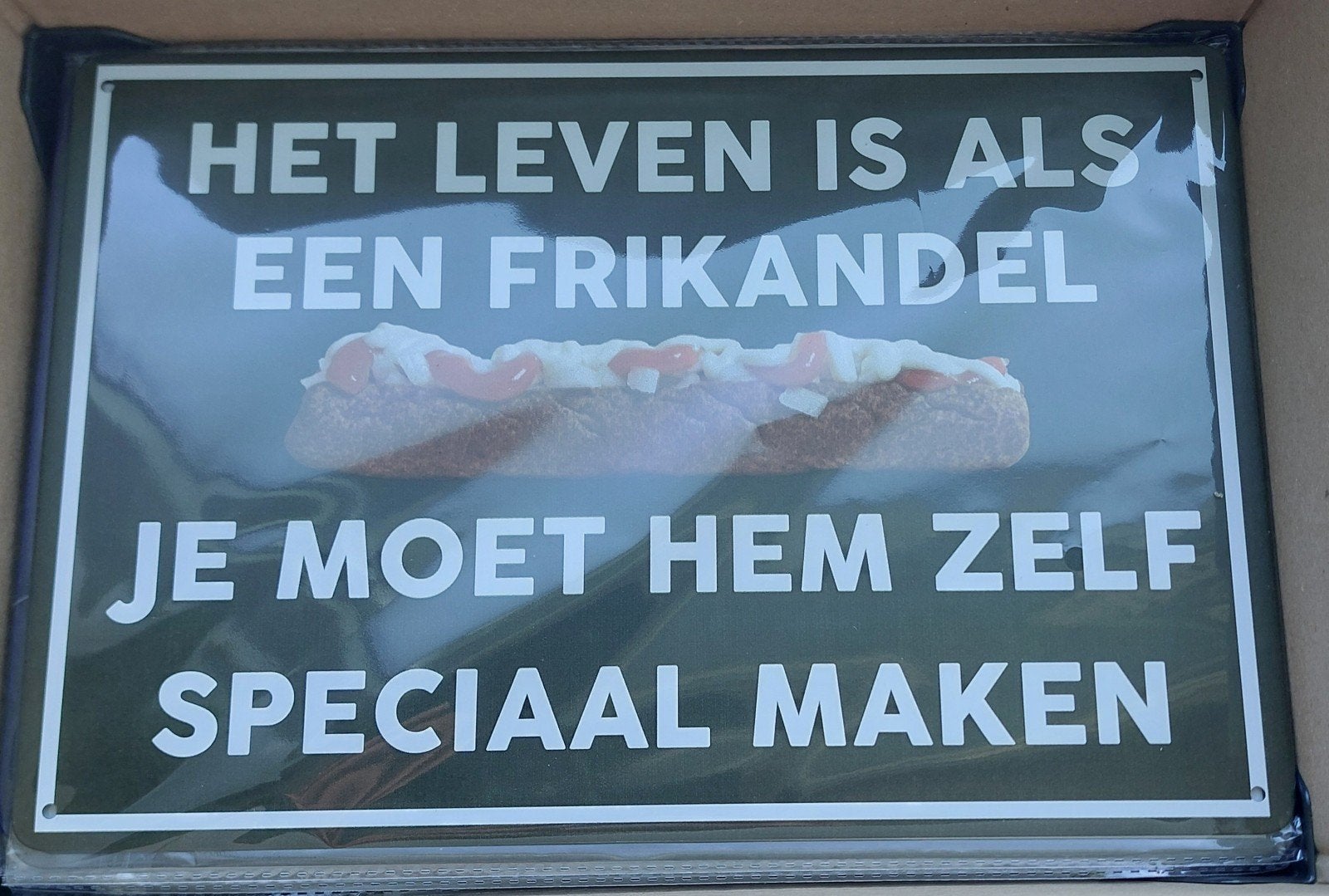 Metalen Wandbord Frikandel Speciaal - Nieuw 20x30 cm, Ophalen of Verzenden