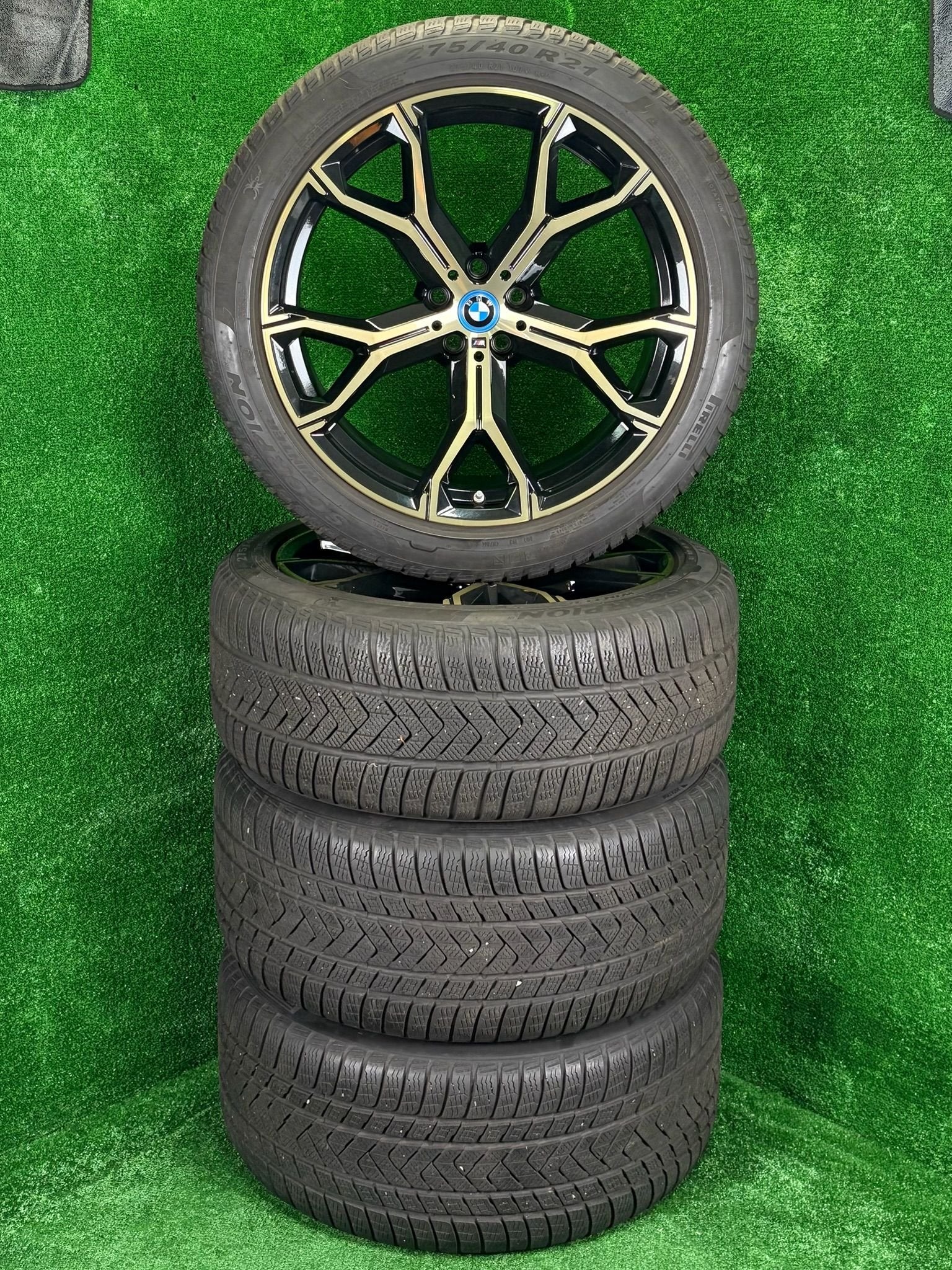 Originele 21 inch BMW 741M velgen winterbanden X5 X6 g05 g06, Gebruikt, -, 275 mm, -