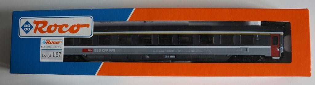 Roco 44771 1e klas EuroCity rijtuig type Apm exact 1:87 SBB, Wisselstroom, Wagon, Ophalen of Verzenden, Zo goed als nieuw