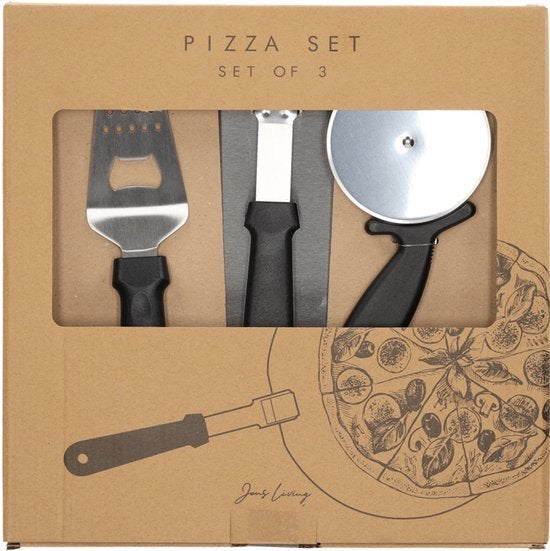 Pizza Set - 3-delige set voor de perfecte pizza-avond, Overige typen, Nieuw, Ophalen of Verzenden, Zwart