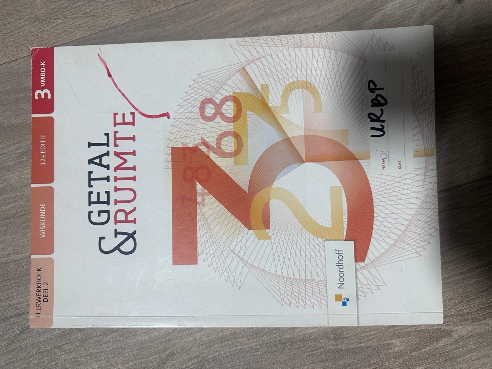 Getal & Ruimte 3 VMBO-K Wiskunde Leerwerkboek Deel 2, Ophalen of Verzenden, Gelezen, VMBO, Wiskunde A