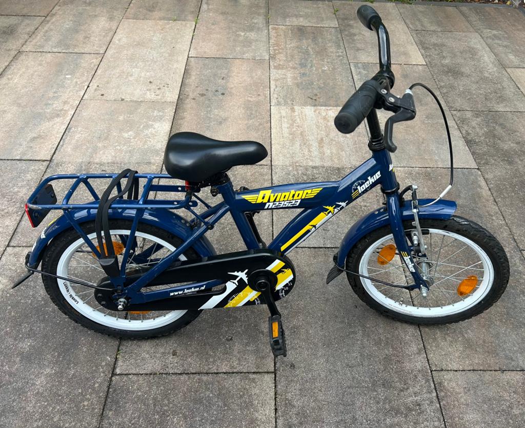 Loekie kinderfiets 16 inch met zijwieltjes, Ophalen, Terugtraprem, Zijwieltjes, 16 tot 20 inch