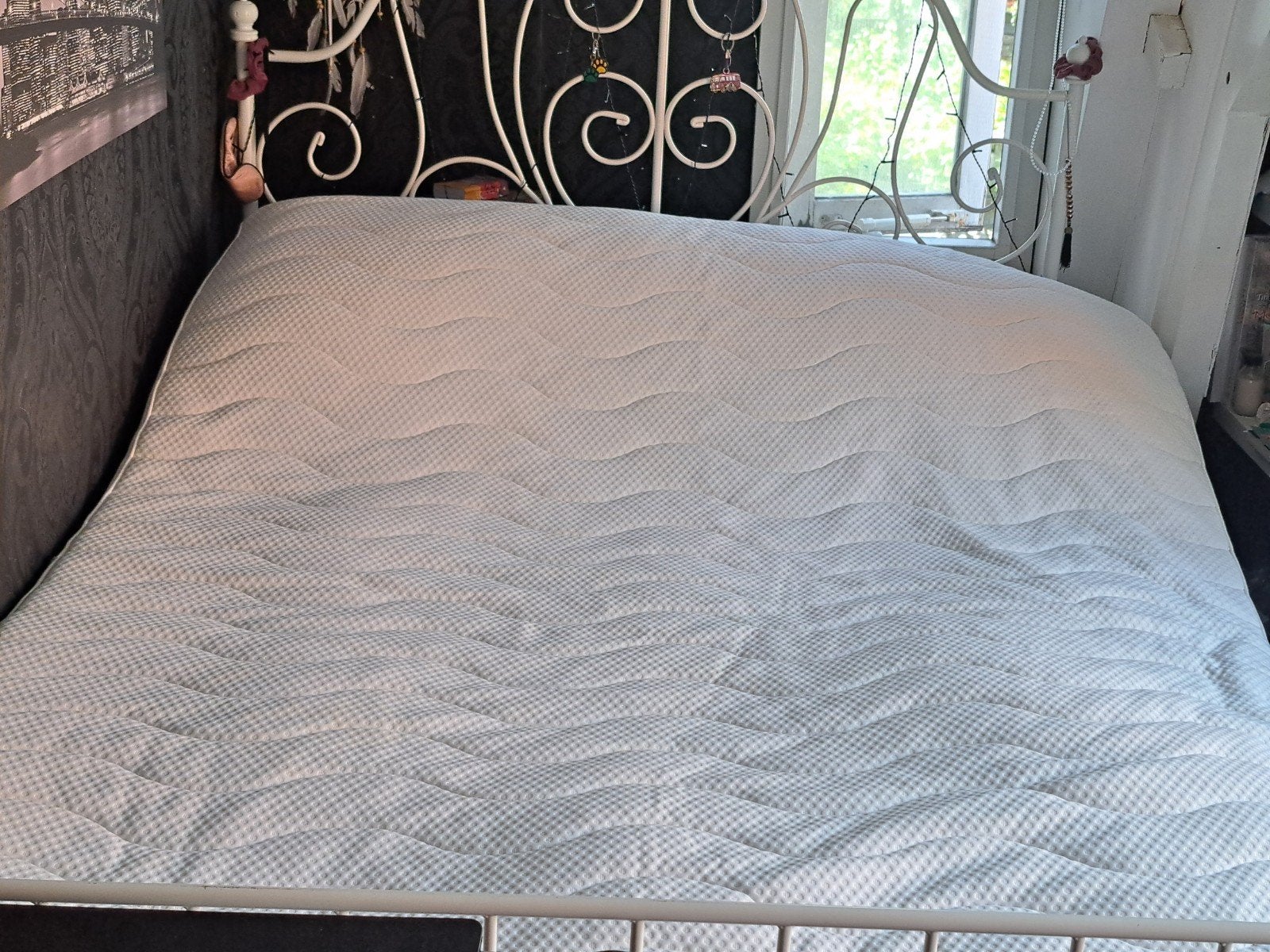 IKEA NORRSELE topper en MALVIK matrassen (2x), Ophalen, Tweepersoons, Zo goed als nieuw, 80 cm