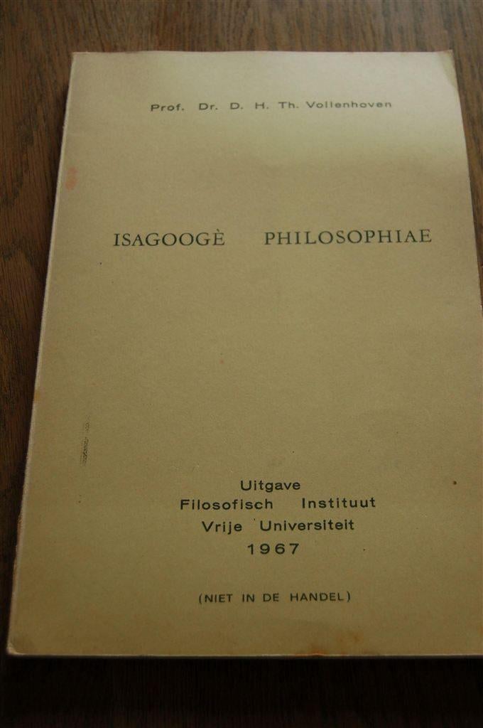 D.H. Th. Vollenhoven - Isagooge Philosophiae, Boeken, Verzenden, Zo goed als nieuw