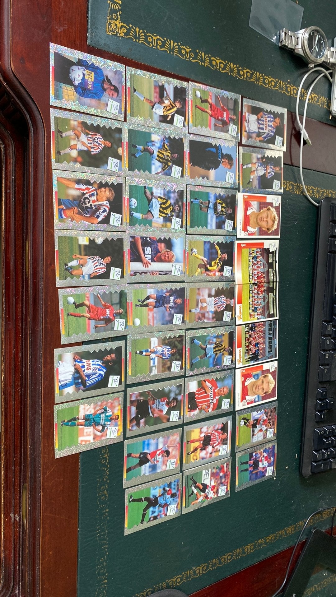 34 x Panini voetbal 96 met veel ajax pav Feyenoord, Verzamelen, Ophalen of Verzenden, Zo goed als nieuw, Ajax, Poster, Plaatje of Sticker