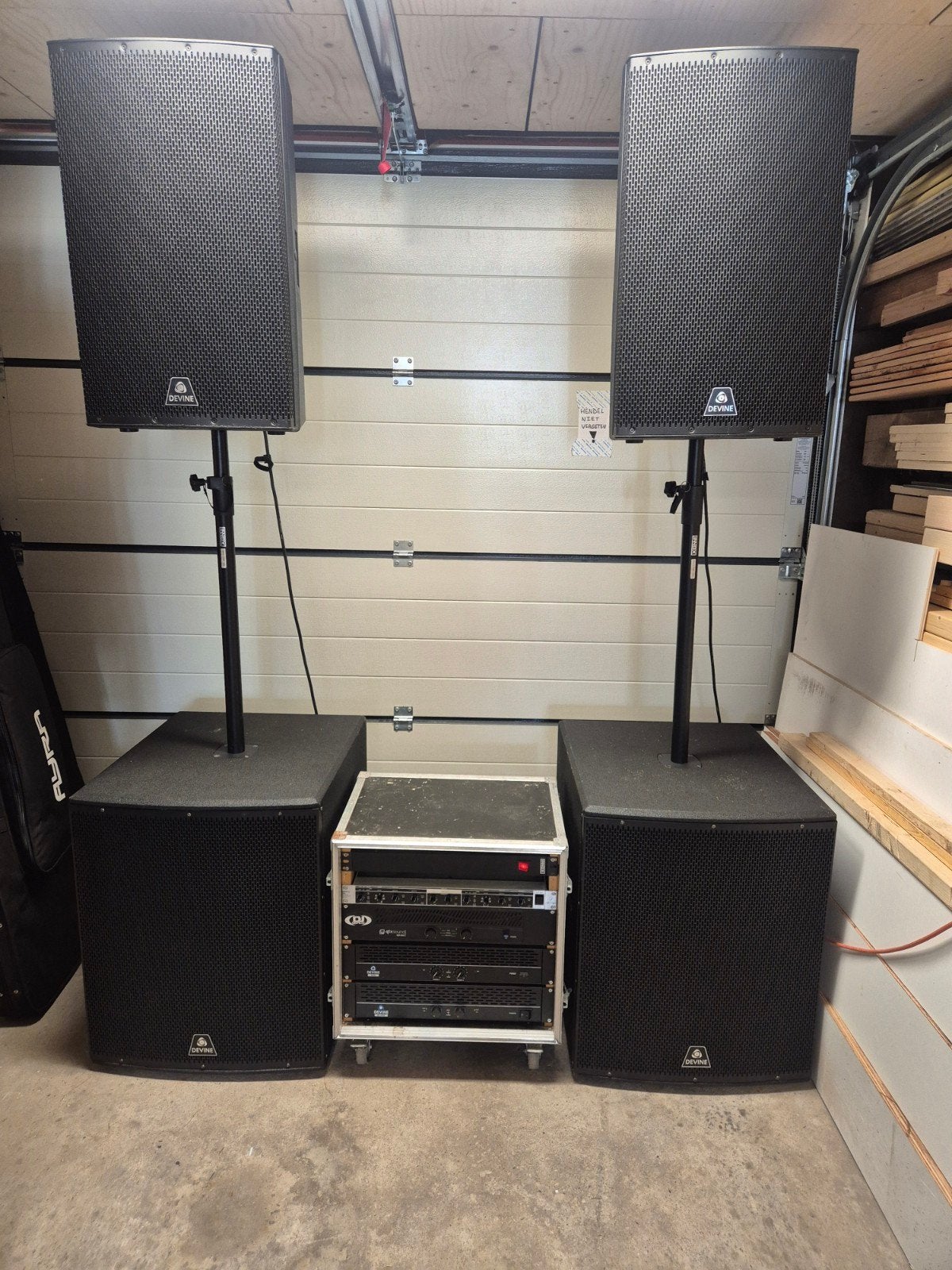 Complete Devine Onyx PA-set – direct inzetbaar voor feesten, Ophalen, Zo goed als nieuw, 1000 watt of meer, P.A.