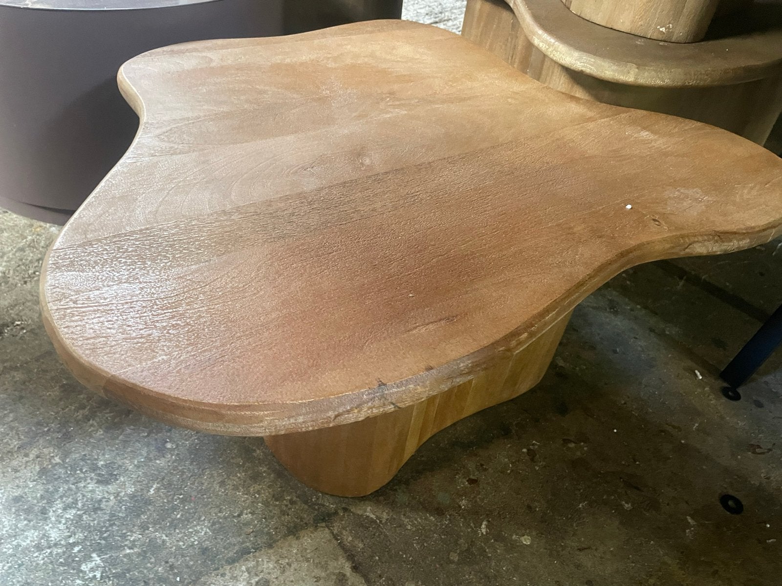 Organische Bijzettafel Massief Mangohout 82x83 cm, Ophalen, Minder dan 45 cm, Nieuw, 75 cm of meer