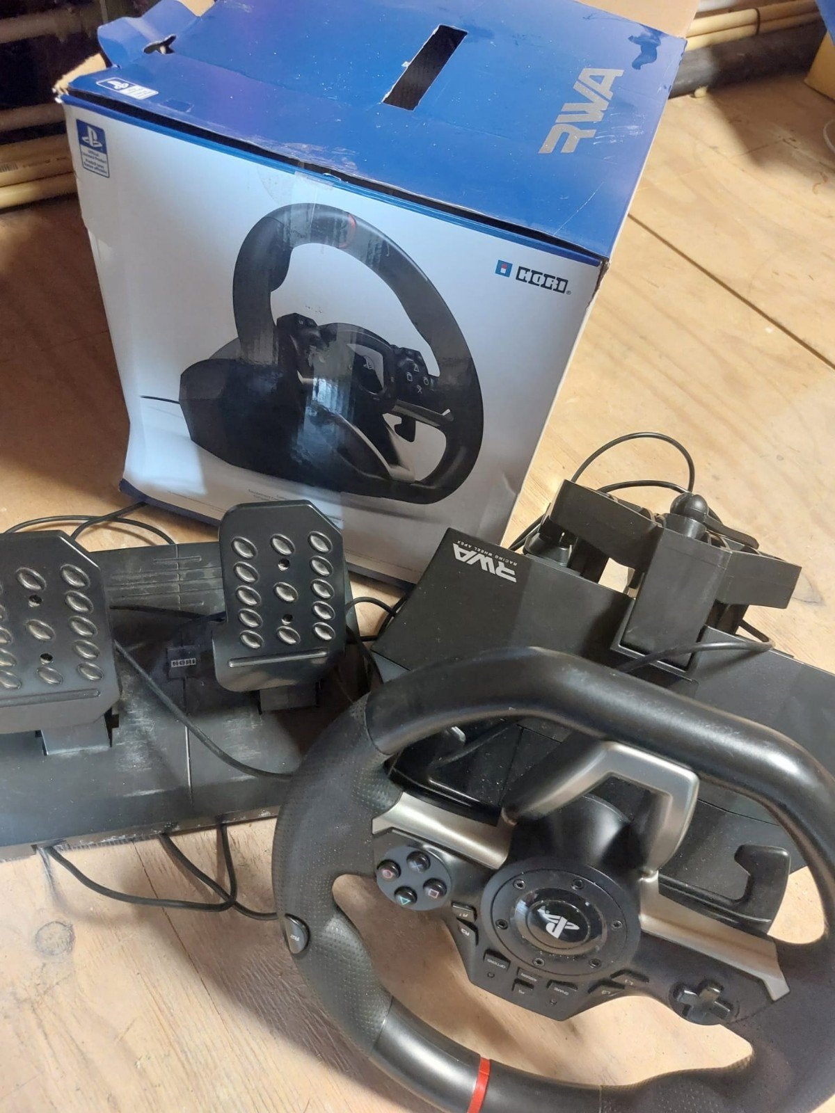Playstation Hori Apex racestuur met tafel klem, Computers en Software, Ophalen of Verzenden, Gebruikt