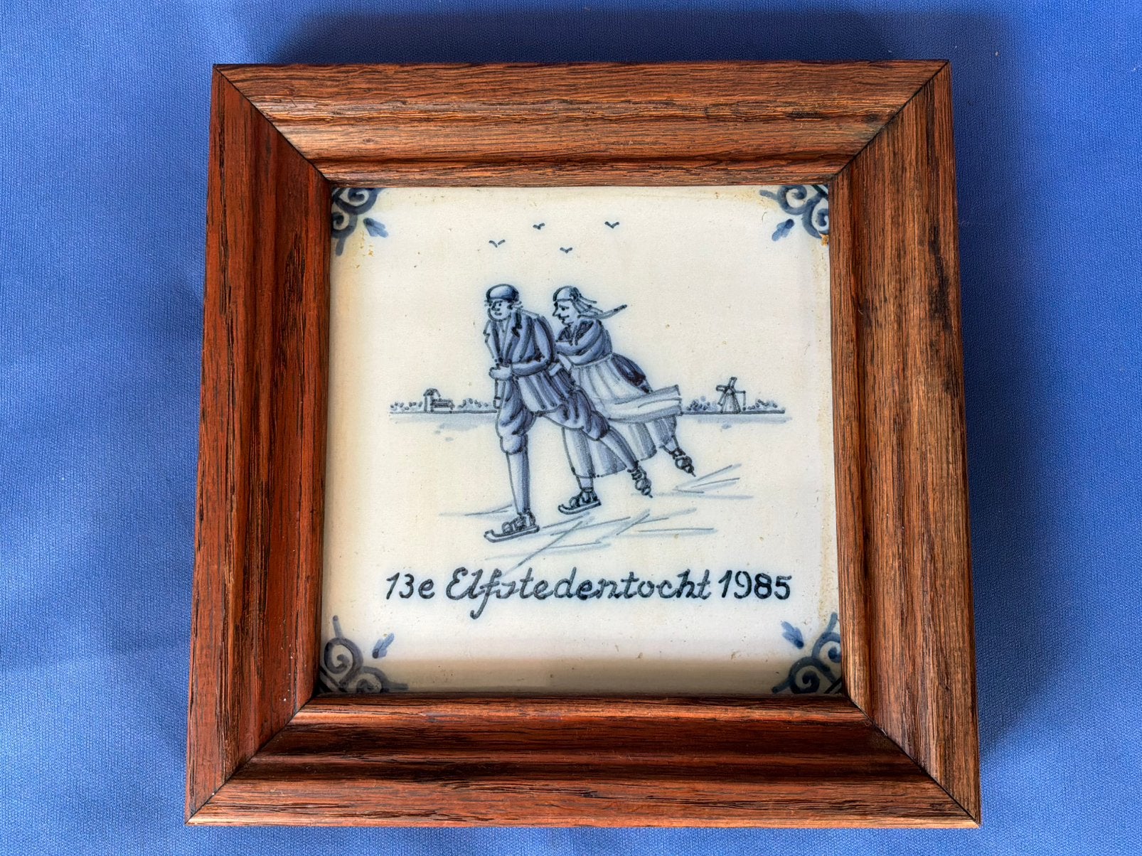Tegel Friese Elfstedentocht 1985 Tichelaar Makkum., Ophalen of Verzenden