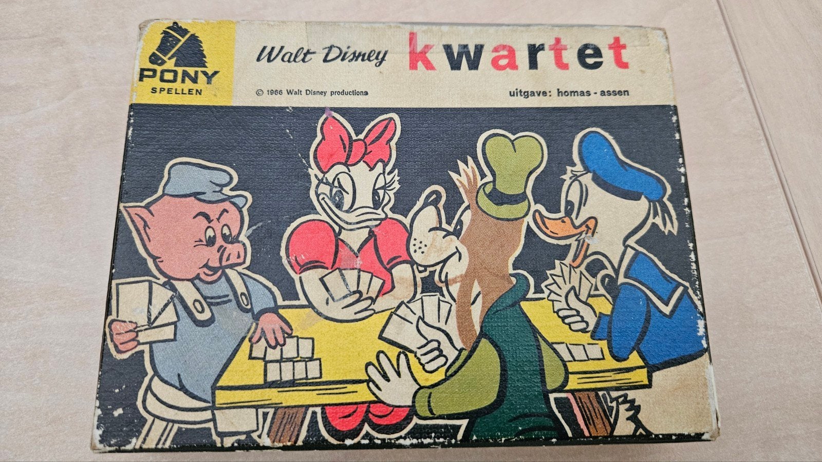 Vintage Walt Disney Kwartetspel - Pony Spellen, Hobby en Vrije tijd, Gezelschapsspellen | Kaartspellen, Vijf spelers of meer, Ophalen