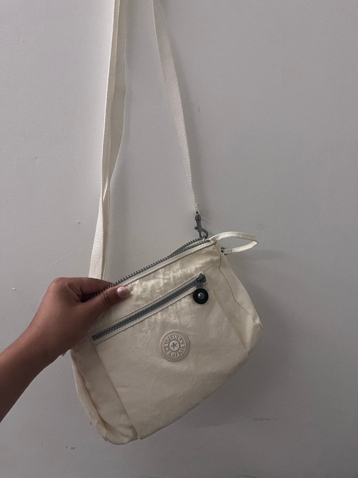 Kipling Schoudertas - Crème/Wit, Ophalen of Verzenden, Gebruikt, Wit, Kipling