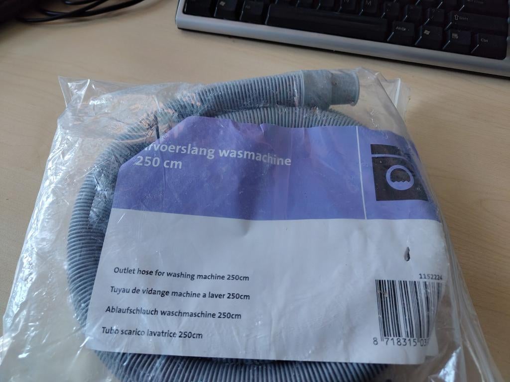 Afvoerslang wasmachine 250 cm, Ophalen, Nieuw