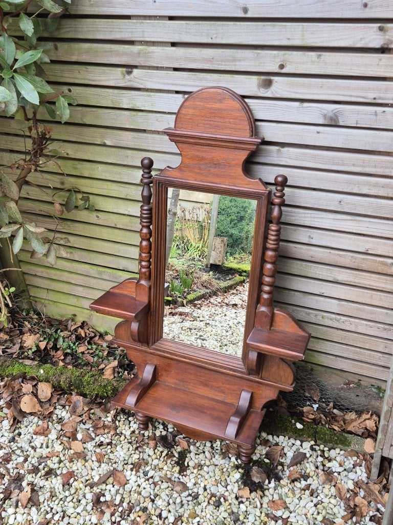 Antieke spiegel - Halspiegel - Wandspiegel- Hout - Consoles*, Ophalen, Rechthoekig, 50 tot 100 cm, 100 tot 150 cm