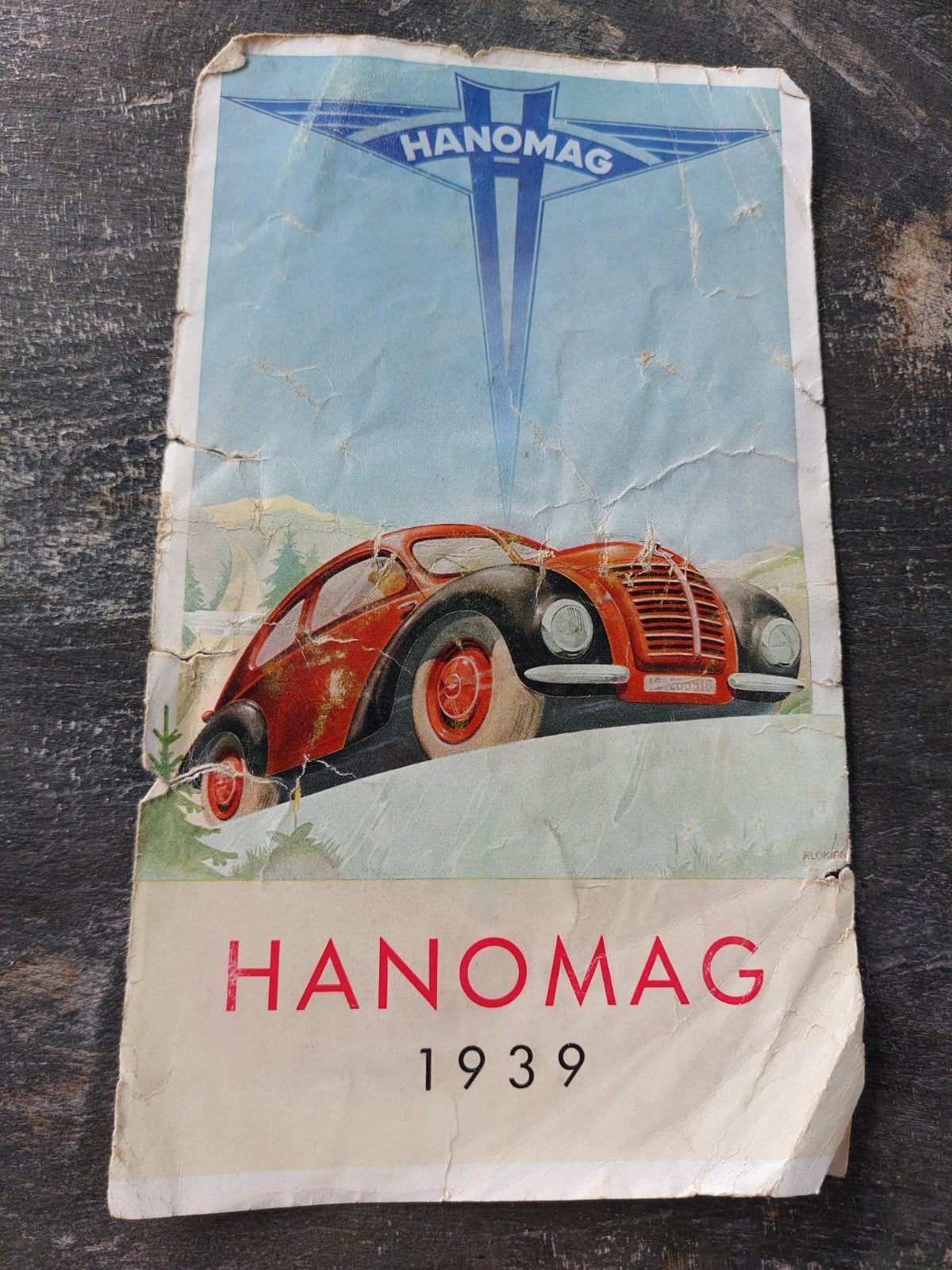 Zeldzame Hanomag folder uit 1939 - Oldtimer documentatie, Ophalen of Verzenden, Gelezen, Overige merken
