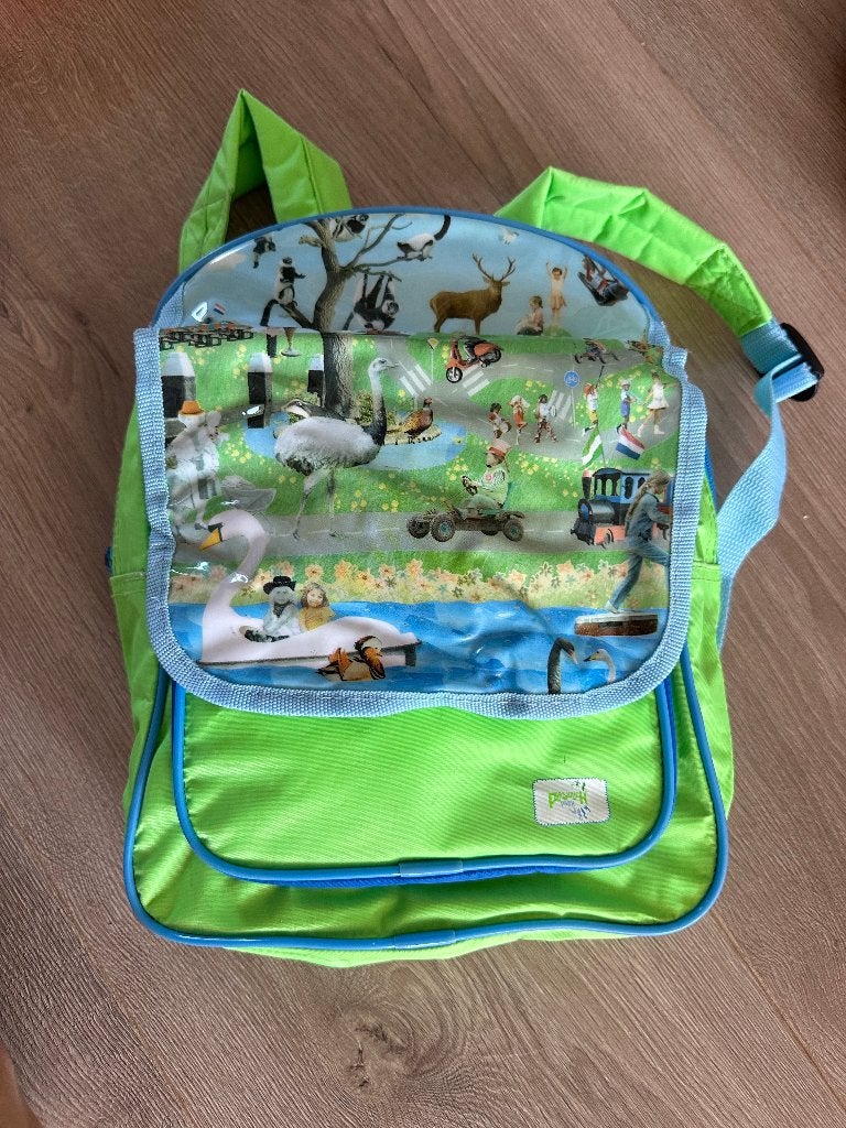 Plaswijckpark dieren schooltas rugtas rugzak groen 28x23x11, Sieraden, Tassen en Uiterlijk, Tassen | Schooltassen, Nieuw, Rugtas