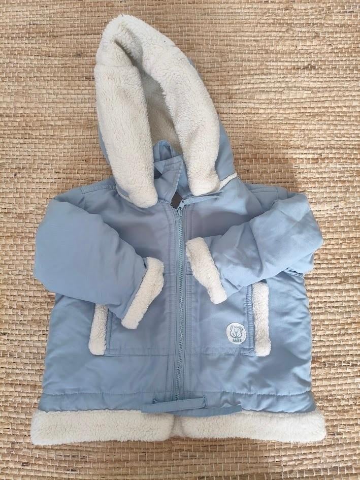 Zep meisjes jas lichtblauw met teddy voering, Meisje, Zep Baby, Ophalen of Verzenden, Zo goed als nieuw