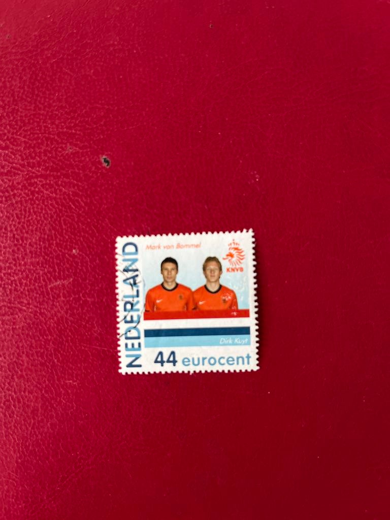 Postzegel Nederland 44 eurocent Mark van Bommel Dirk Kuyt, Ophalen of Verzenden, Na 1940, Gestempeld