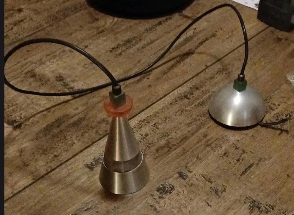 Vintage metalen hanglampen set - industrieel design, Huis en Inrichting, Metaal, Overige merken, Gebruikt, Industrieel